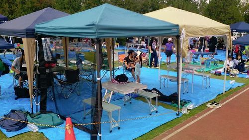 甥っ子の運動会へ 場所取りは大変 Dandaジャパンの肉球ばんざい